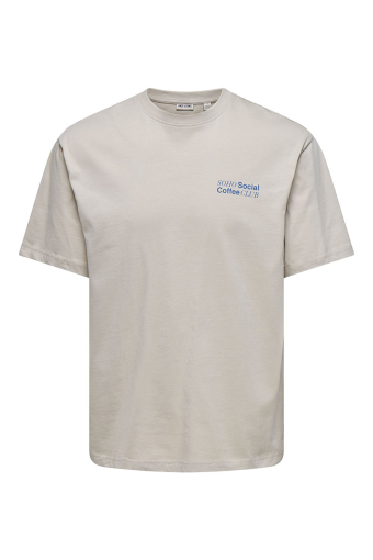 Fred Relaxed Fit Coffee Club Tee Silver Lining