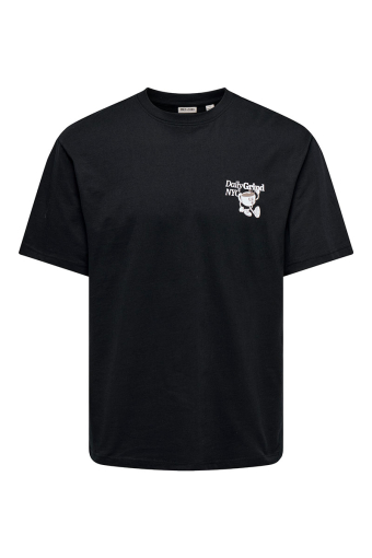 Fred Relaxed Fit Coffee Club Tee Black