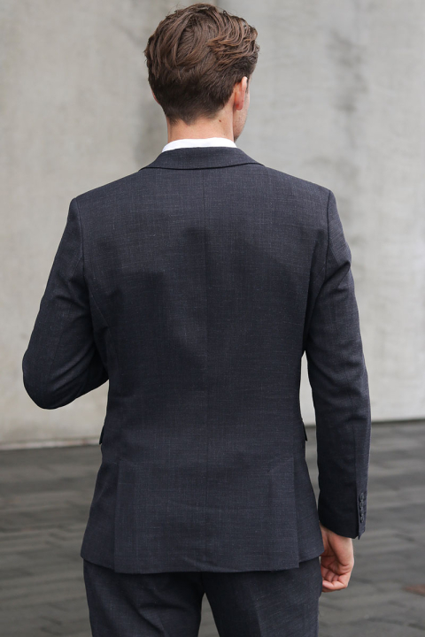 Selected SLHSLIM-OASIS LINEN BLZ NOOS Black