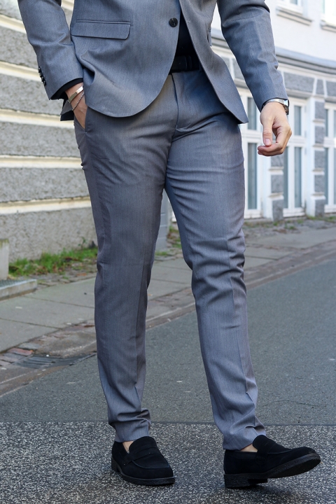 Jack & Jones Premium Franco Slim Fit Suit Light Grey Melange