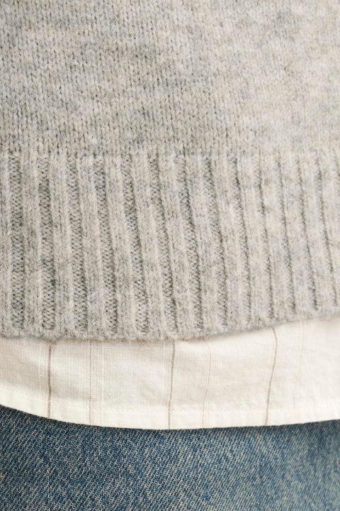 Jack & Jones Soho Ollie Knit Crew Neck Light Grey Melange