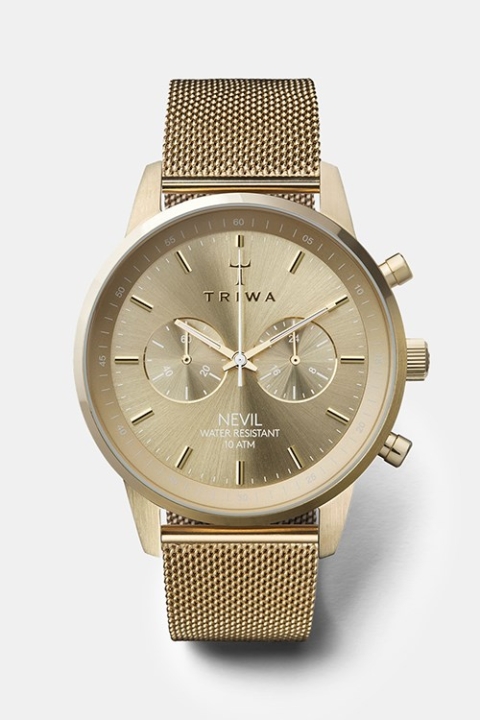 Triwa Gold Nevil Klok Gold Mesh