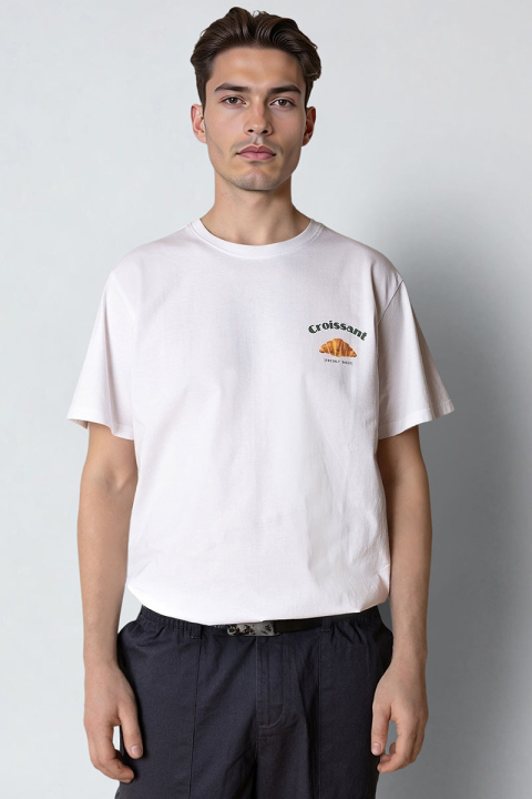Clean Cut Copenhagen Croissant t-shirt White