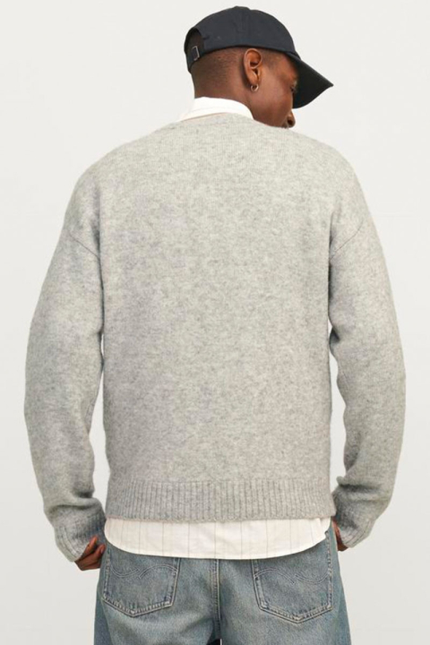Jack & Jones Soho Ollie Knit Crew Neck Light Grey Melange
