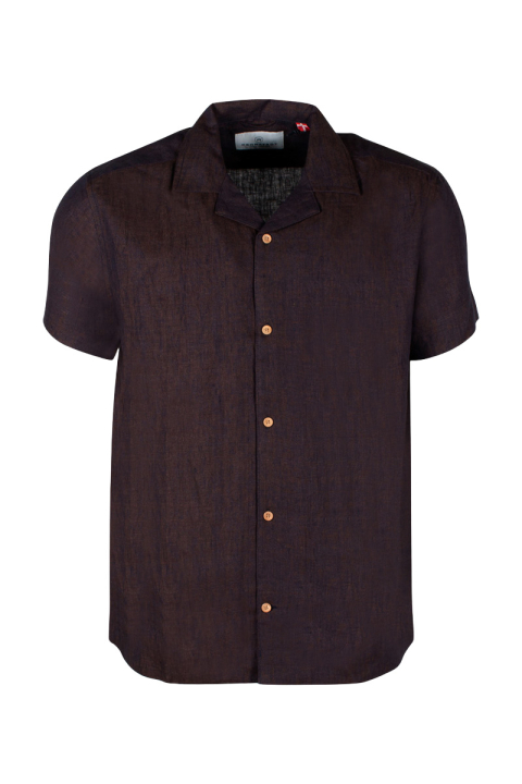 Kronstadt Ayers SS loose Shirt Chocolate Plum