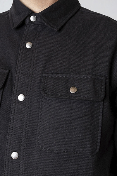 Fat Moose Pablo Plain Overshirt Black