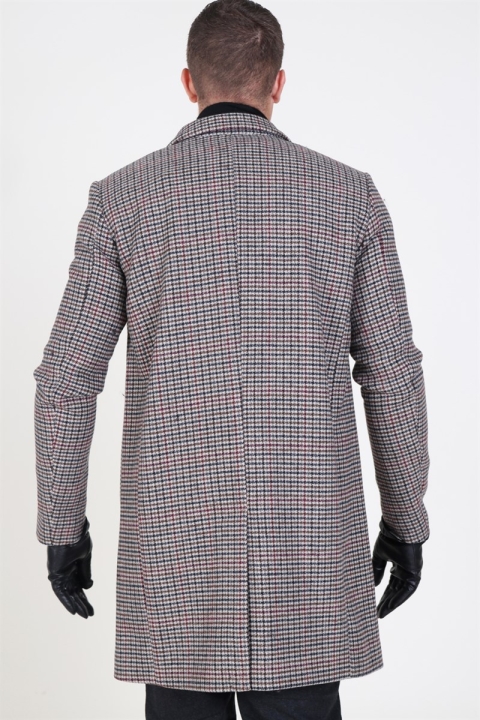 Selected Brove Wollen Jas Check Multicolour