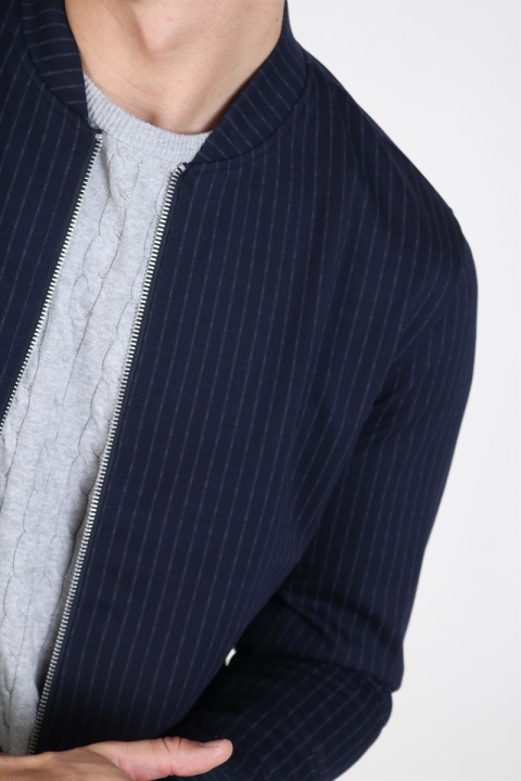 Clean Cut Milano Pinstripe Jas Navy