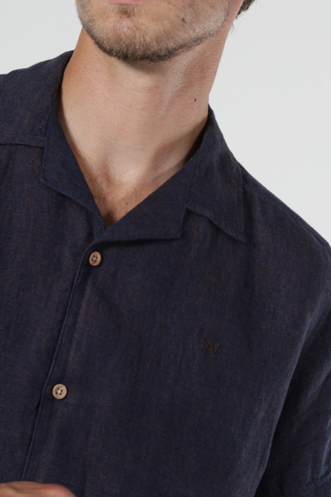 Kronstadt Ayers SS loose Shirt Chocolate Plum