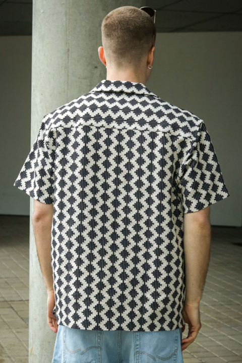 Jack & Jones Summer Luke Regular Fit Texture Resort Shirt SS Black