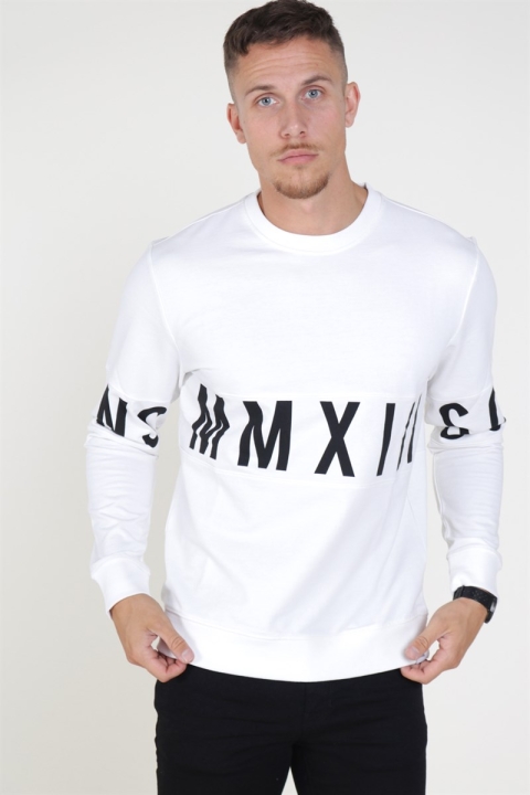 Only & Sons Napoleon Crew Neck Sweat White