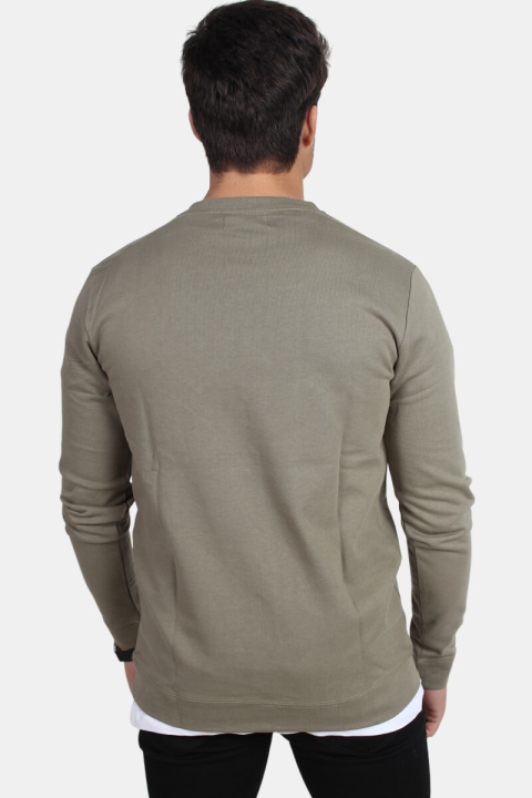 Clean Cut Logo Sweat Dusty Green