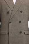 Selected Oasis Linen DB Blazer Dark Sand Melange