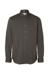 Selected Performance Stretch LS Shirt Morel Mixed Black