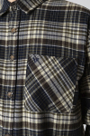Fat Moose Forest flannel shirt Navy/Moss check 007