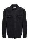 ONLY & SONS Bane Regular Fit Denim Shirt Dark Grey Denim