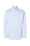 Selected Performance Stretch LS Shirt Light Blue Mixed White