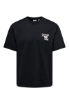 ONLY & SONS Fred Relaxed Fit Coffee Club Tee Black