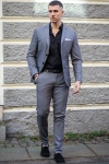 Jack & Jones Premium Franco Slim Fit Suit Light Grey Melange