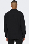 ONLY & SONS Bane Regular Fit Denim Shirt Dark Grey Denim