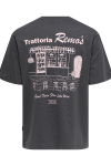 ONLY & SONS Nathan Backprint Relaxed Fit Tee Grey Pinstripe Remos
