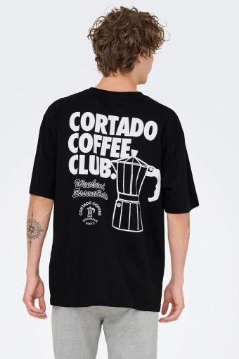 Nathan Backprint Relaxed Fit Tee Black Coffee