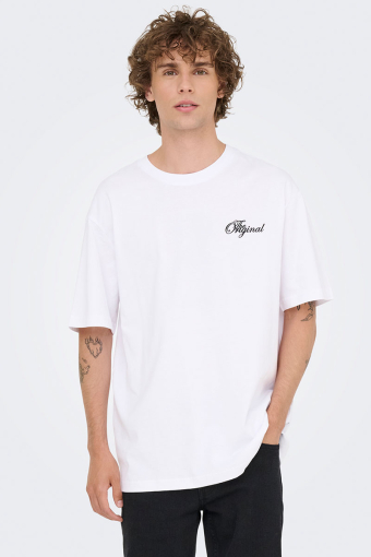 Nathan Backprint Relaxed Fit Tee Bright White Delta Drive