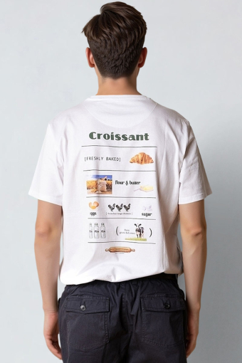 Croissant t-shirt White