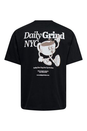 Fred Relaxed Fit Coffee Club Tee Black